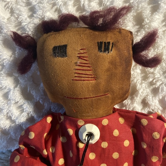 Handmade Primitive Folk Art Raggedy Ann Doll - Picture 2 of 5